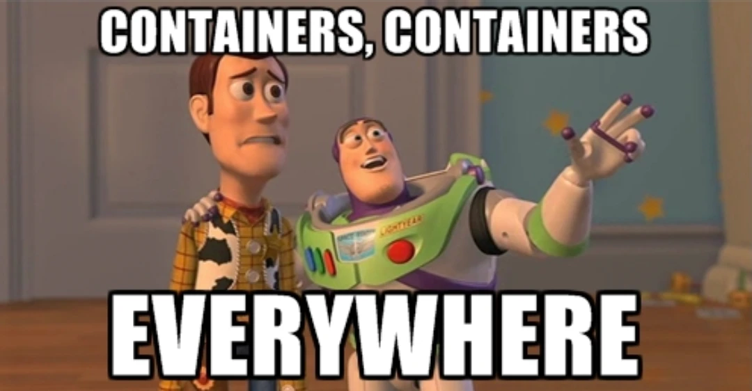 A meme from Toy Story where Buzz says 